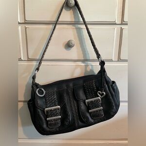 Brighton Leather Shoulder Bag with Braided Strap